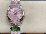 AR Factory Rolex Datejust 31mm 2236 Movement Pink Face TT Rose Gold Jubilee Band Watch